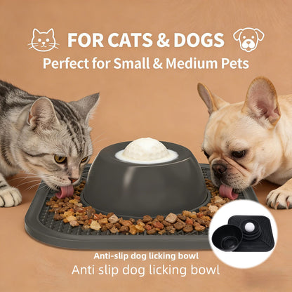 Pet Slow Feeder Lick Bowl